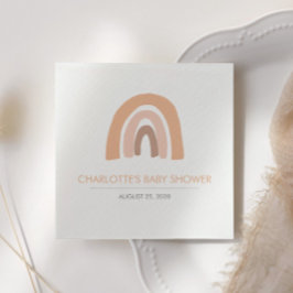 Boho Rainbow Pink Brown Waterverf Servet