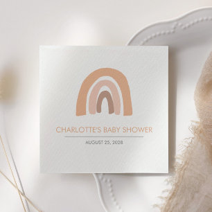 Boho Rainbow Pink Brown Waterverf Servet