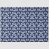 Boho Rainbow Pink en Navy Blue Tissuepapier (Voorkant)