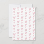 Boho Rainbow Pink Hearts Paarse Blauwgroen Baby Gi Kaart (Achterkant)