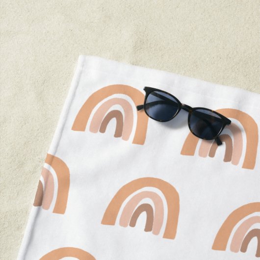 Boho Rainbow Pink Pastel Aangepaste Kinderen Strandlaken (In situ)
