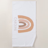 Boho Rainbow Pink Pastel Kinder Strandlaken (Voorkant)