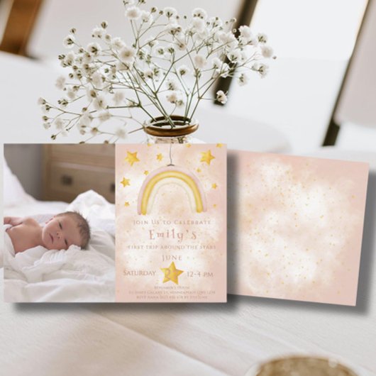 Boho rainbow pinky goochelroedsterren kaart