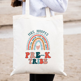 Boho Rainbow pre-K Tribe Teacher Squad Cadeaubon A Tote Bag