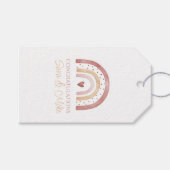 Boho Rainbow Proficiat Gift Label Cadeaulabel (Voorkant (Horizontaal))