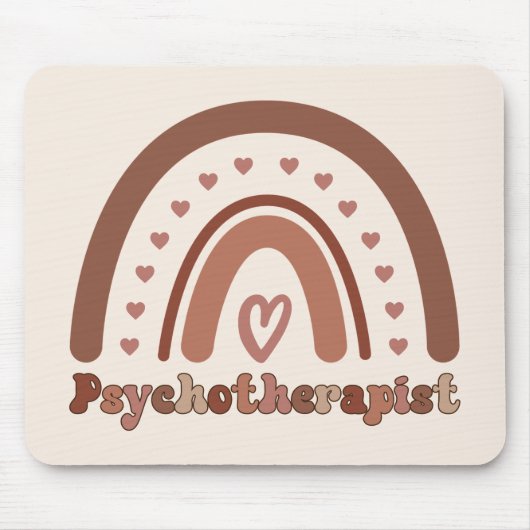 Boho Rainbow Psychotherapeut Therapeut Muismat (Voorkant)