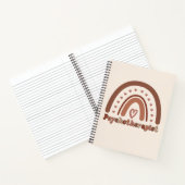 Boho Rainbow Psychotherapeut Therapeut Notitieboek (Binnen)