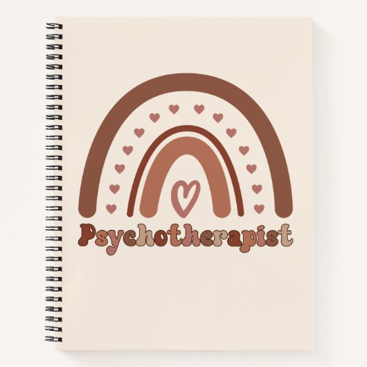Boho Rainbow Psychotherapeut Therapeut Notitieboek (Voorkant)