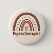 Boho Rainbow Psychotherapeut Therapeut Ronde Button 5,7 Cm (Voorkant)