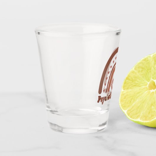 Boho Rainbow Psychotherapeut Therapeut Shot Glas (Links)