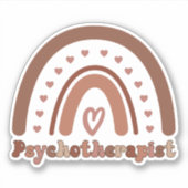 Boho Rainbow Psychotherapeut Therapeut Sticker (Voorkant)