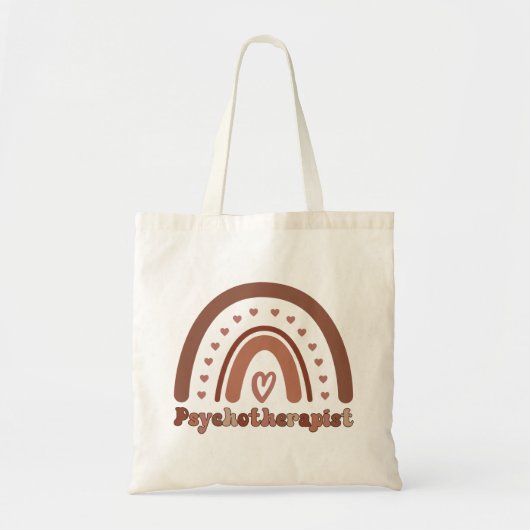 Boho Rainbow Psychotherapeut Therapeut Tote Bag (Voorkant)