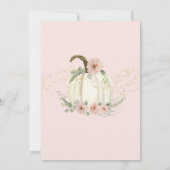 Boho Rainbow Pumpkin Pink Floral Gold Sparkle Girl Kaart (Achterkant)