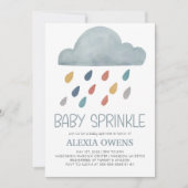 Boho Rainbow Raincloud Rain Baby shower Sprinkle Kaart (Voorkant)