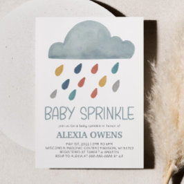 Boho Rainbow Raincloud Rain Baby shower Sprinkle Kaart