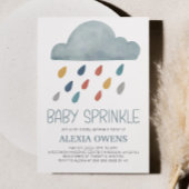 Boho Rainbow Raincloud Rain Baby shower Sprinkle Kaart