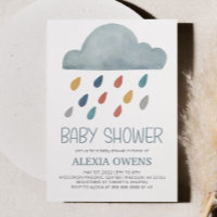 Boho Rainbow Raincloud Regen minimaal Baby shower