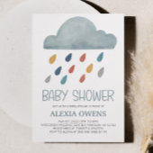 Boho Rainbow Raincloud Regen minimaal Baby shower Kaart