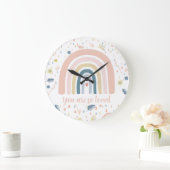 Boho Rainbow & Raindrops Nursery Clock Grote Klok (Huis)