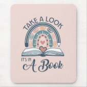 Boho Rainbow Reading Het staat in een boek Muismat (Voorkant)
