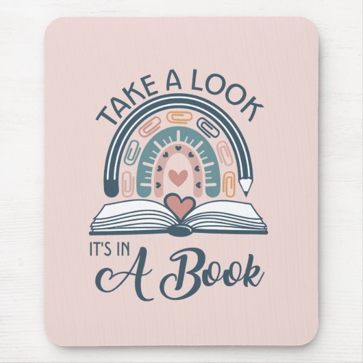 Boho Rainbow Reading Het staat in een boek Muismat (Voorkant)