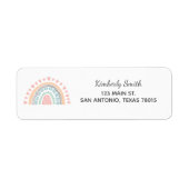 Boho Rainbow Return Label (Voorkant)