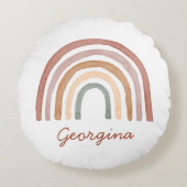 Boho Rainbow Rond Kussen (Voorkant)