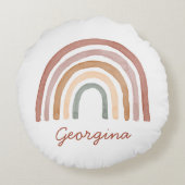 Boho Rainbow Rond Kussen (Achterkant)