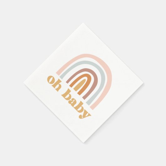 Boho Rainbow roze Baby shower Servet (Hoek)