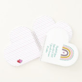 Boho Rainbow Roze Blauwgroen Gold Hearts Birth Sta Notitieboek (Binnen)