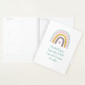 Boho Rainbow Roze Blauwgroen Gold Hearts Birth Sta Planner (Display)