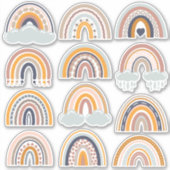 Boho Rainbow Rustic Scrapbook 12  Stickers (Voorkant)