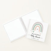 Boho Rainbow Sage Baby shower Gastenboek Notitieboek (Binnen)