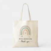 Boho Rainbow Sage Teacher Dank je wel Tote Bag (Achterkant)