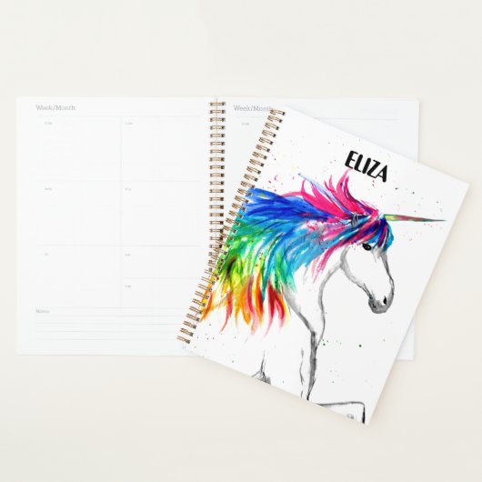 Boho Rainbow Schattigee Meisjes Eenhoorn Kinder Planner (Display)