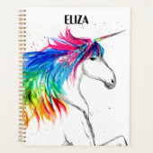 Boho Rainbow Schattigee Meisjes Eenhoorn Kinder Planner (Voorkant)