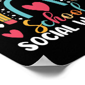 Boho Rainbow School Sociaal werker Poster (Hoek)