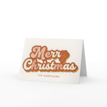 Boho Rainbow Script Merry Christmas