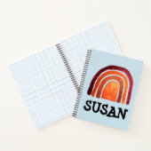 BOHO RAINBOW SPIRAAL GEPERSONALISEERD NOTITIEBOEK (Binnen)