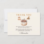 Boho Rainbow Spooky eerste verjaardag Bedankkaart (Voorkant)