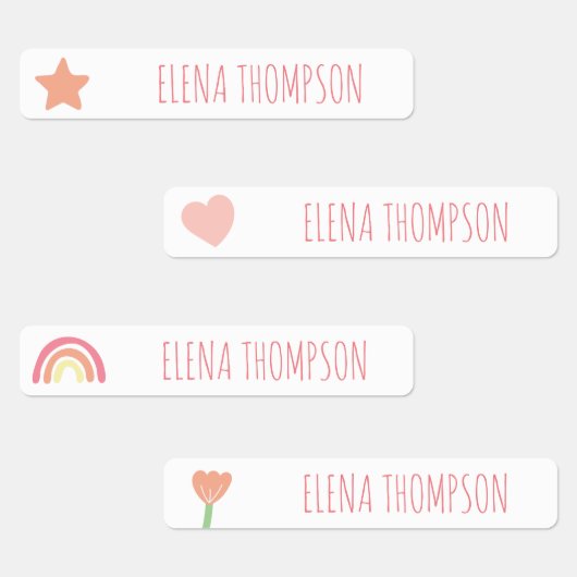 Boho Rainbow Star School Daycare Labels (Groep)