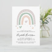 Boho Rainbow-station op Baby shower Kaart (Staand voorkant)