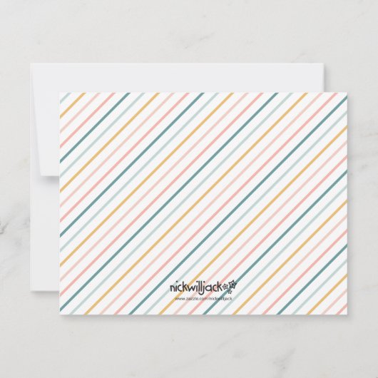 Boho Rainbow Stationery Notitiekaartje (Achterkant)