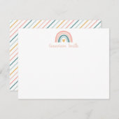 Boho Rainbow Stationery Notitiekaartje (Voorkant / Achterkant)