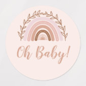 Boho Rainbow-Stickers, Baby shower-Stickers Labels (Design 1)