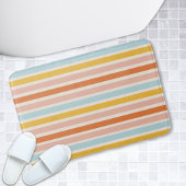 Boho Rainbow Stripe Roze Rood Blauw Geel Bad Mat