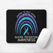 Boho Rainbow Suicide Awareness Mental Health Muismat (Met muis)