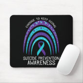 Boho Rainbow Suicide Awareness Mental Health Muismat (Met muis)