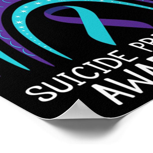 Boho Rainbow Suicide Awareness Mental Health Poster (Hoek)