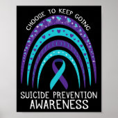 Boho Rainbow Suicide Awareness Mental Health Poster (Voorkant)
